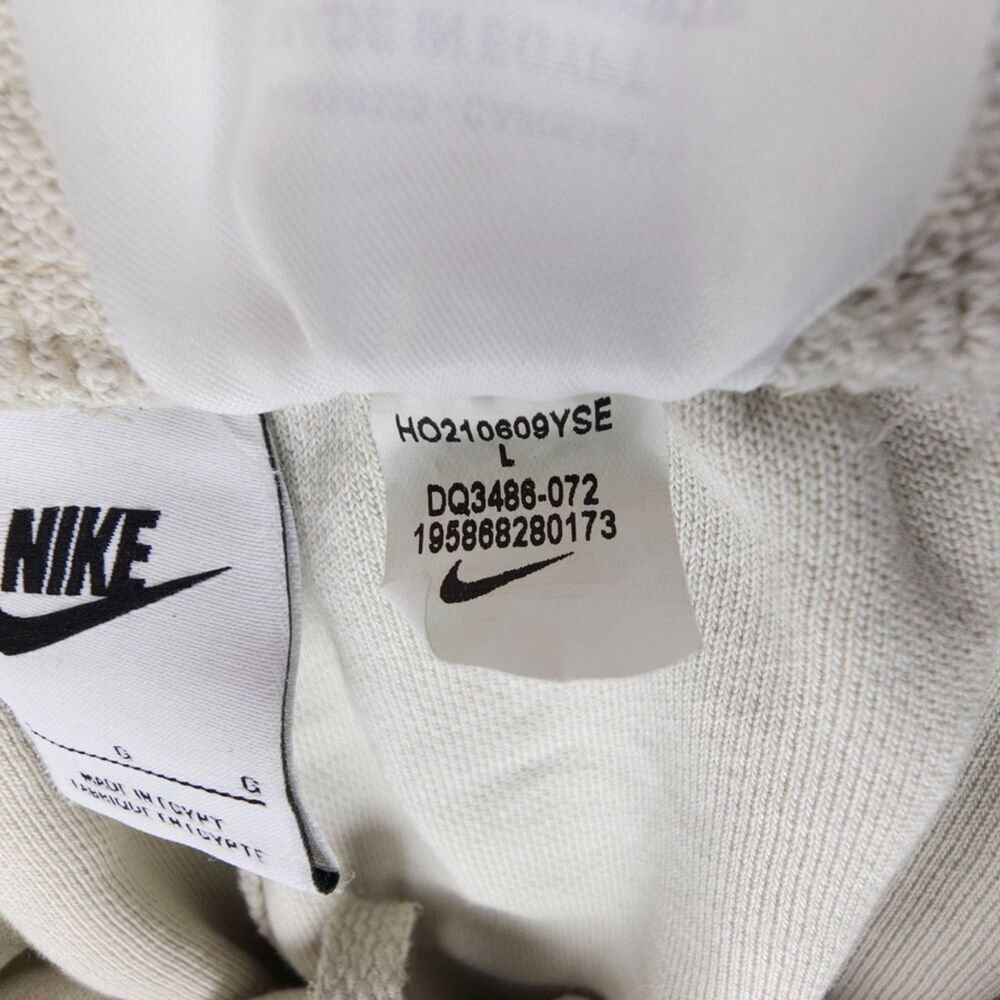 NIKE Sportswear Club French Terry Athletic Shorts Knit Taupe Large Athleisure - Picture 10 of 10